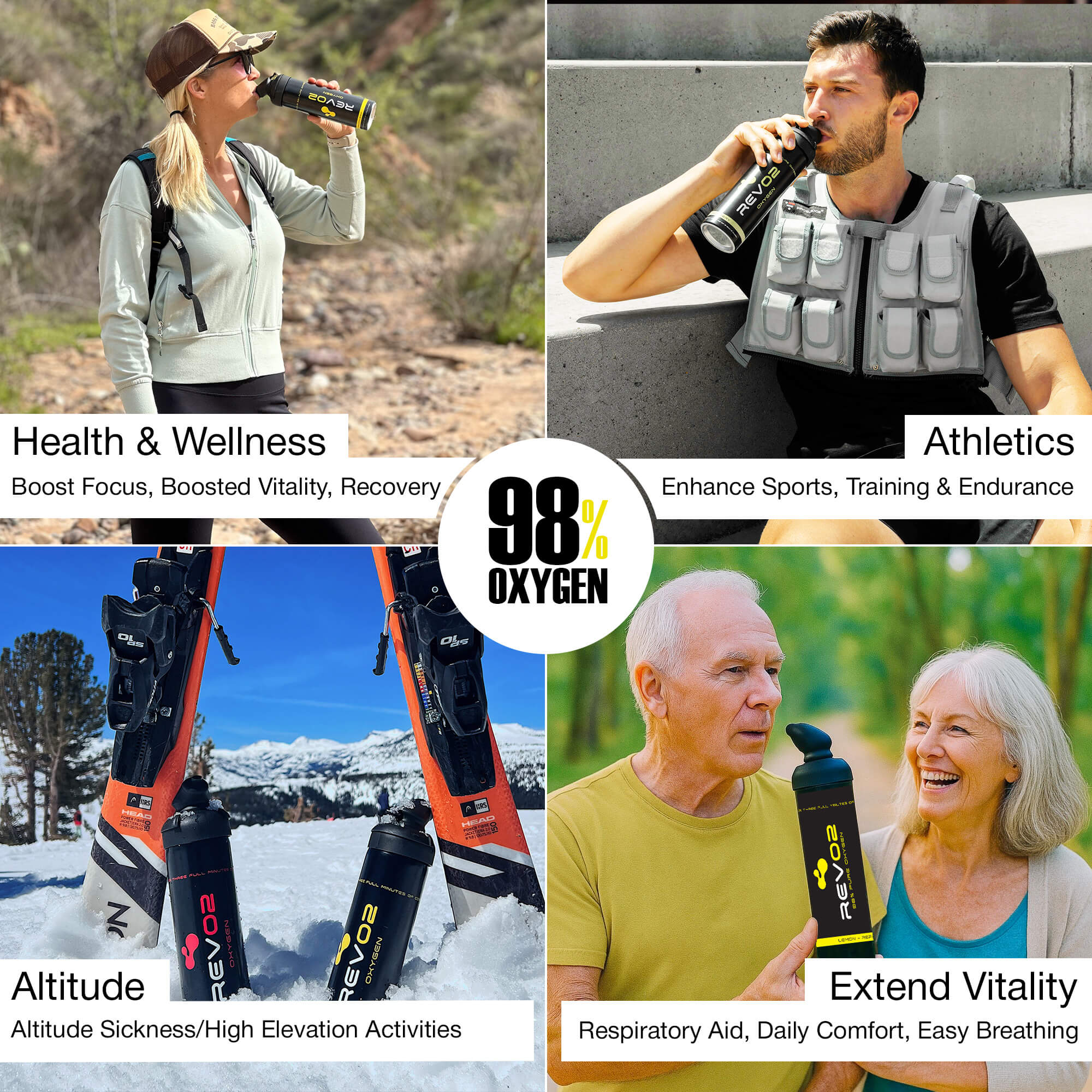 Pure Oxygen for Elderly Health, Hiking & Recovery