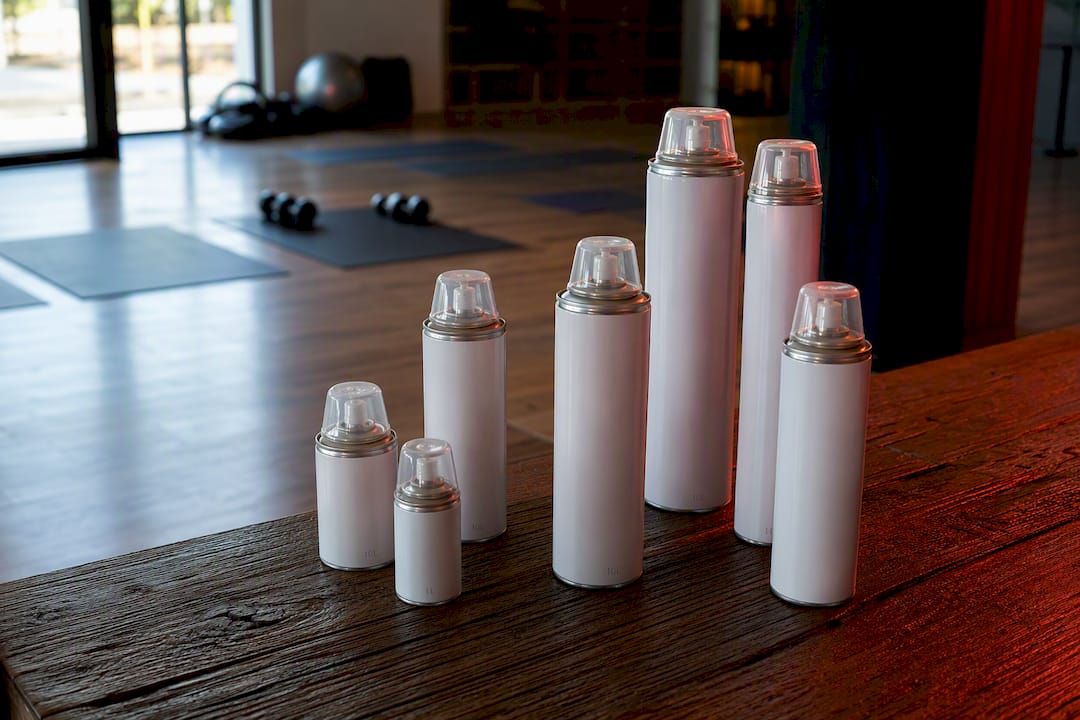 Different sizes of canned oxygen containers